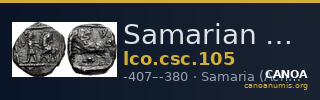 Samarian Coinage 105 — CANOA