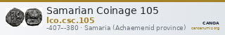 Samarian Coinage 105 — CANOA