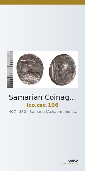 Samarian Coinage 106 — CANOA