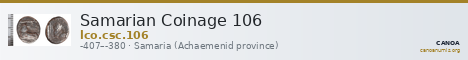 Samarian Coinage 106 — CANOA