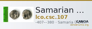 Samarian Coinage 107 — CANOA