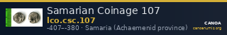 Samarian Coinage 107 — CANOA