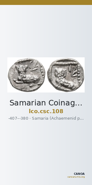 Samarian Coinage 108 — CANOA