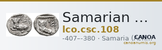Samarian Coinage 108 — CANOA