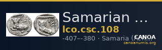 Samarian Coinage 108 — CANOA