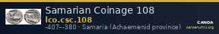 Samarian Coinage 108 — CANOA