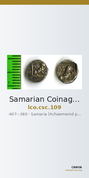 Samarian Coinage 109 — CANOA