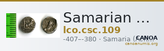 Samarian Coinage 109 — CANOA