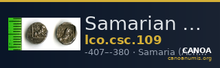 Samarian Coinage 109 — CANOA