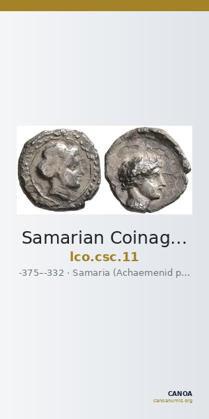 Samarian Coinage 11 — CANOA