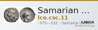 Samarian Coinage 11 — CANOA