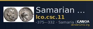 Samarian Coinage 11 — CANOA