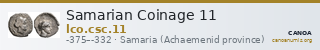 Samarian Coinage 11 — CANOA