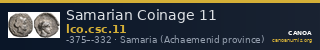 Samarian Coinage 11 — CANOA