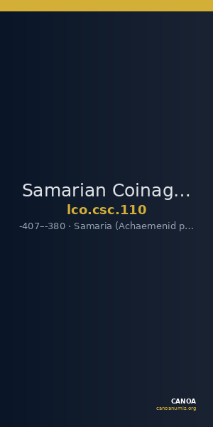 Samarian Coinage 110 — CANOA