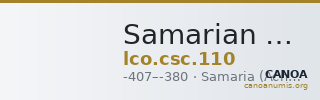 Samarian Coinage 110 — CANOA