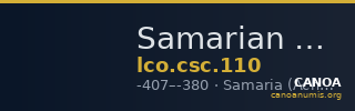 Samarian Coinage 110 — CANOA