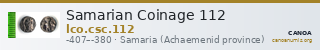 Samarian Coinage 112 — CANOA
