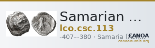 Samarian Coinage 113 — CANOA