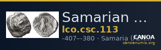Samarian Coinage 113 — CANOA
