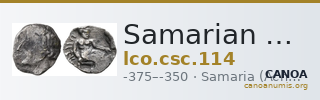 Samarian Coinage 114 — CANOA