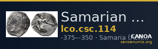 Samarian Coinage 114 — CANOA