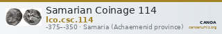 Samarian Coinage 114 — CANOA