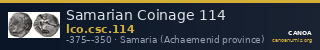 Samarian Coinage 114 — CANOA