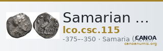 Samarian Coinage 115 — CANOA