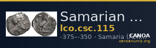 Samarian Coinage 115 — CANOA