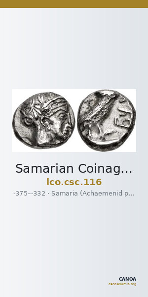 Samarian Coinage 116 — CANOA