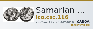 Samarian Coinage 116 — CANOA