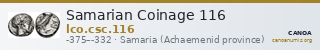 Samarian Coinage 116 — CANOA