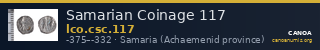 Samarian Coinage 117 — CANOA