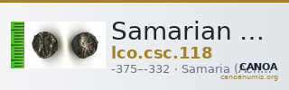 Samarian Coinage 118 — CANOA