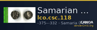 Samarian Coinage 118 — CANOA