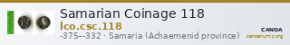 Samarian Coinage 118 — CANOA