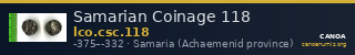Samarian Coinage 118 — CANOA