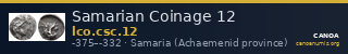 Samarian Coinage 12 — CANOA