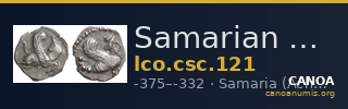 Samarian Coinage 121 — CANOA