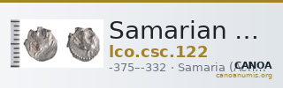 Samarian Coinage 122 — CANOA