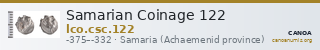 Samarian Coinage 122 — CANOA