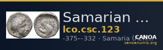 Samarian Coinage 123 — CANOA