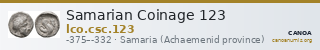 Samarian Coinage 123 — CANOA