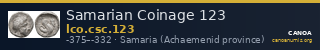 Samarian Coinage 123 — CANOA