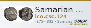 Samarian Coinage 124 — CANOA