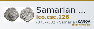 Samarian Coinage 126 — CANOA