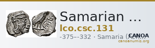 Samarian Coinage 131 — CANOA