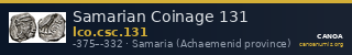 Samarian Coinage 131 — CANOA