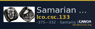 Samarian Coinage 133 — CANOA